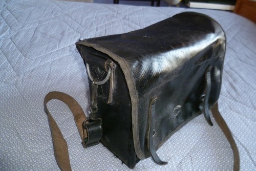 Sacoche cuir toile musette - cuir,