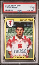 1991 PANINI FOOT '92 #43 ZINEDINE ZIDANE PSA 2
