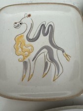 GLIDDEN Pottery CAMEL Plate Signed #35