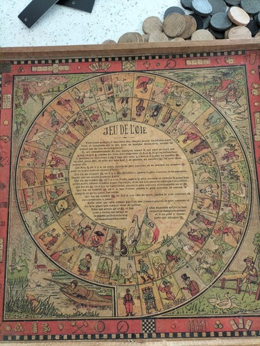 Rare jeu oie ancien en - de,