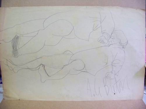 Dessin crayon recto verso - crayon, recto-verso