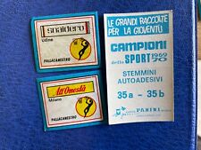 1969/70 SPORTS CHAMPIONS SCUDETTO Snaidero 35a 35b NEW DETACHED VELINA