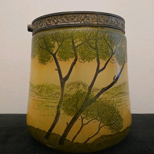 Ancien vase panier rond verre - panier,