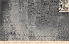 Old postcard CAMBODIA / ANGKOR WAT / BAS RELIEF OF THE GALLERIES ENCLOSURE OF THE TEMPLE