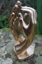 RE0022 OR  FIGURINE STATUETTE STATUE LA CATHEDRALE RODIN LES MAINS REPRODUCTION