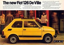 Catalogue Brochure Fiat 126 De Ville 02/1977 Grande Bretagne / U.K.