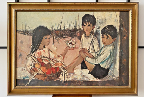 Tableau reproduction signé - ou,