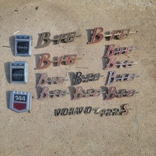 Volvo B18 Badge Lot Original 140 144 122 122S Emblem Trunk Grill Fender