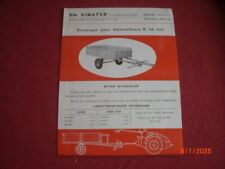 SIMATUB RM 400 TILLER TRAILER ADVERTISING BROCHURE
