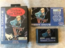 JEU SEGA MEGADRIVE TINTIN AU TIBET EN BOITE NOTICE TESTE