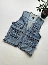 Marlboro Classics Vintage Washed Multi-Pocket Denim Vest Men’s Size XL