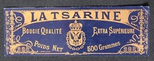 Old label CANDLE THE TSARINA Tsar Russia candle label