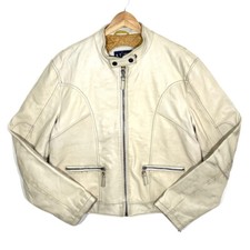 Blouson En Cuir Crème y2k
