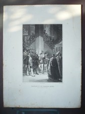 GRAVURE 1880  FRANCOIS 1er ET