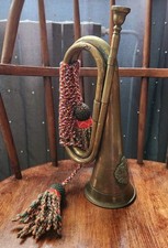 Ancien Clairon Bugle Laiton Cuivre Australian University Seek Wisdom Fanfare