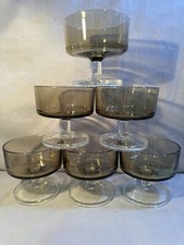 Lot of 6 Luminarc Champagne / Smoke Dessert Glasses