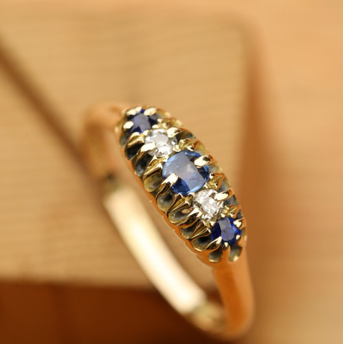 Bague jaune 18ct saphir - or, et