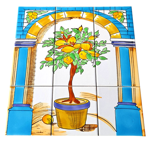 Carreau céramique peint - carreau, À
