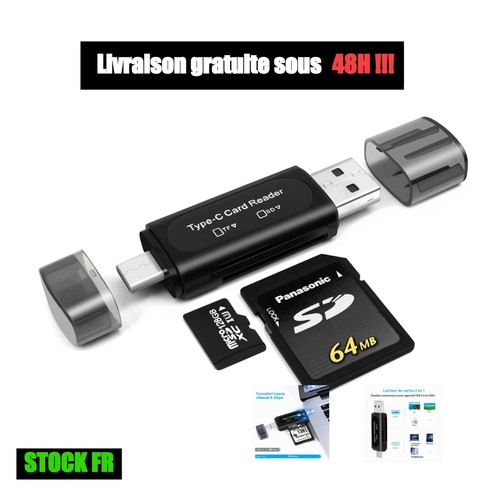 Lecteur cartes microsd usb - cartes,