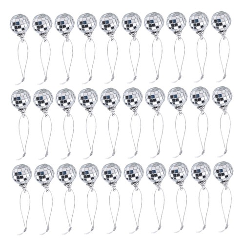 Lot boules disco argent - de,