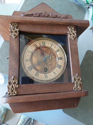Jolie ancienne horloge bois - jolie,