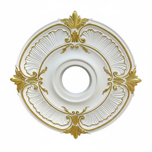 Rosace plafond dorée - plafond,