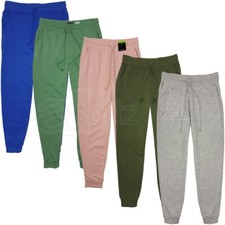 New Ladies Cotton Rich Joggers M S L Soft Feel Stretch Jogging Pants UK Size