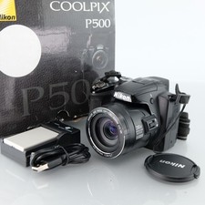 Nikon Coolpix P500 Digital Compact Camera 12.1MP CCD Sensor Black Digicam Zoom
