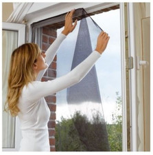 1 Moustiquaire de fenêtre auto-agrippante, 130 x 150 cm Neuf