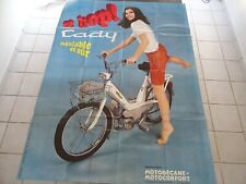 old LARGE MOTOBECANE MOTOCONFORT CADY advertising poster advertise 1968