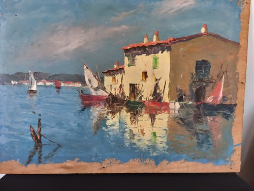 Tableau huile sur - panneau,