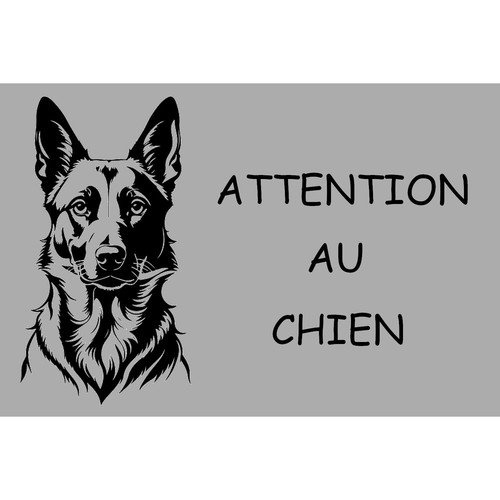 Plaque attention chien - plaque, au