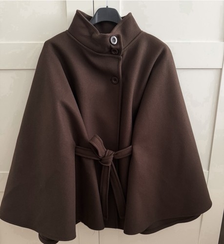 Cape femme marron uni courte