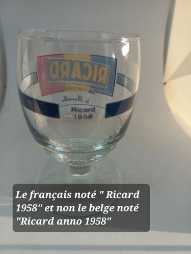 Rare verre ricard des ans - rare, 75