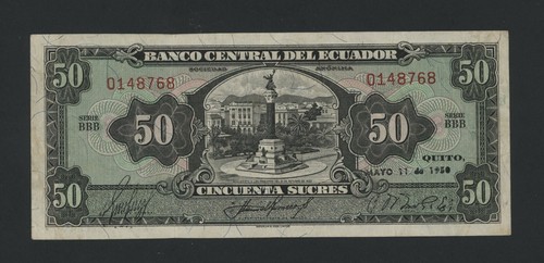 Ecuador sucres 1950 bbb - ecuador, 50