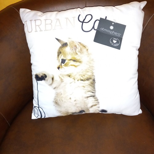 Coussin blanc effigie - coussin, à