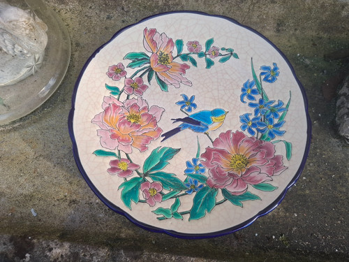 Assiette longwy decor oiseau - decor,