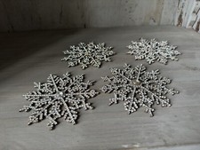Lot De 4 Flocons Neige Déco