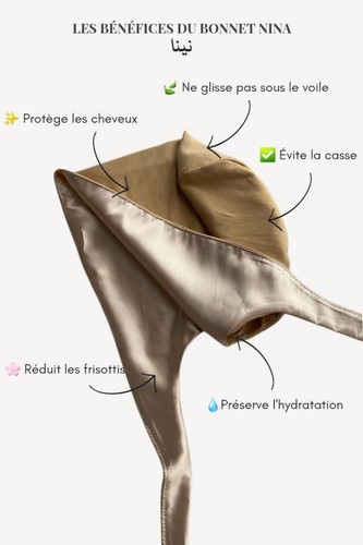 Bonnet doublé satin nina - satin,