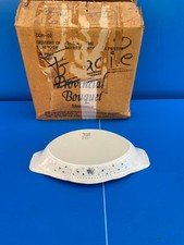 Plat ovale en terre cuite vintage Provincial Bouquet 1987 JMP STONEWARE NEUF
