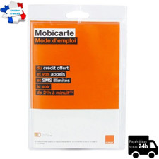 Carte  SIM Orange  Mobicarte Prépayée sans Engagement 5 Euros de Crédit Offert
