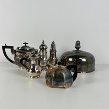 Lot art de la table en métal argenté ancien – Théière Art Deco