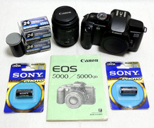 CANON EOS 5000 OBJECTIF 38-76 APPAREIL ARGENTIQUE NOTICE 3 PELLICULES PILE CR123