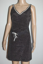 Robe été bretelles noir pois