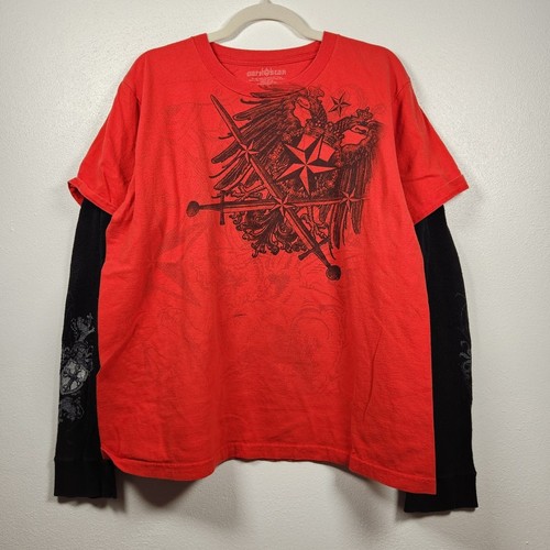 Y2k dark star red black - xl,