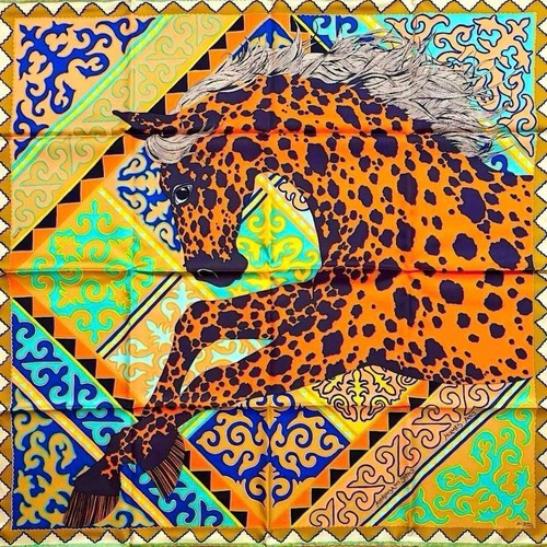 écharpe soie hermes carre - Écharpe,