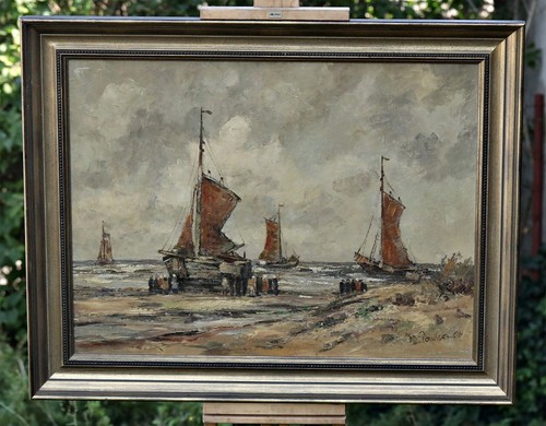 Huile sur panneau bois - huile, en