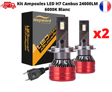 KIT AMPOULE LED H7 VENTILE 160W 24000LM 6000K CANBUS Xénon Blanc auto moto x2
