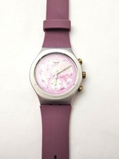 SWATCH IRONY CHRONO 2016 - YCP1001 - Roses JUNGLE (Aluminium) - Neuf