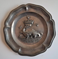 Assiette en étain Poinçon